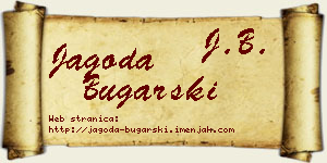 Jagoda Bugarski vizit kartica